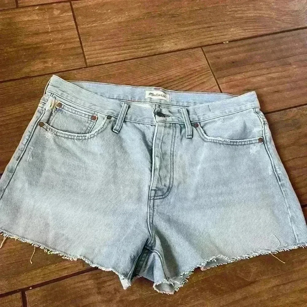 Madewell Relaxed Denim Shorts Light Wash Size 29 - Picture 2 of 4